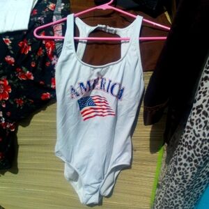White America Flag Swimsuit